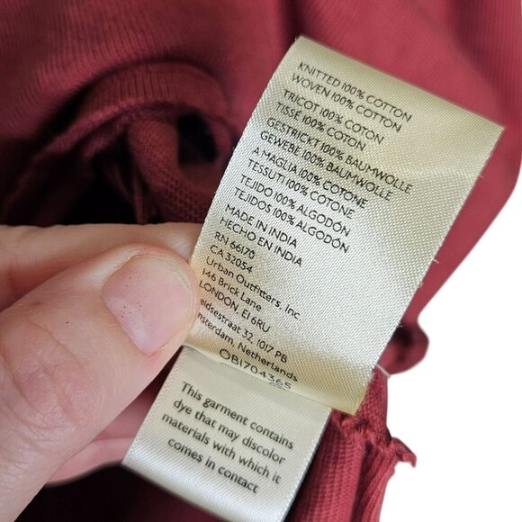 We The Free Pepole Womens Red Cotton Sleeveless Top Babydoll Oversized Boho S - Picture 5 of 8